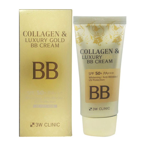 Kem Nền Che Khuyết Điểm Collagen & Luxury Gold BB Cream 3W Clinic