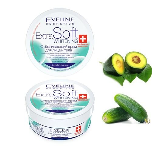 Kem Dưỡng Trắng Da Mặt Và Body Chiết Xuất Thiên Nhiên Eveline Extra Soft Whitening Nga