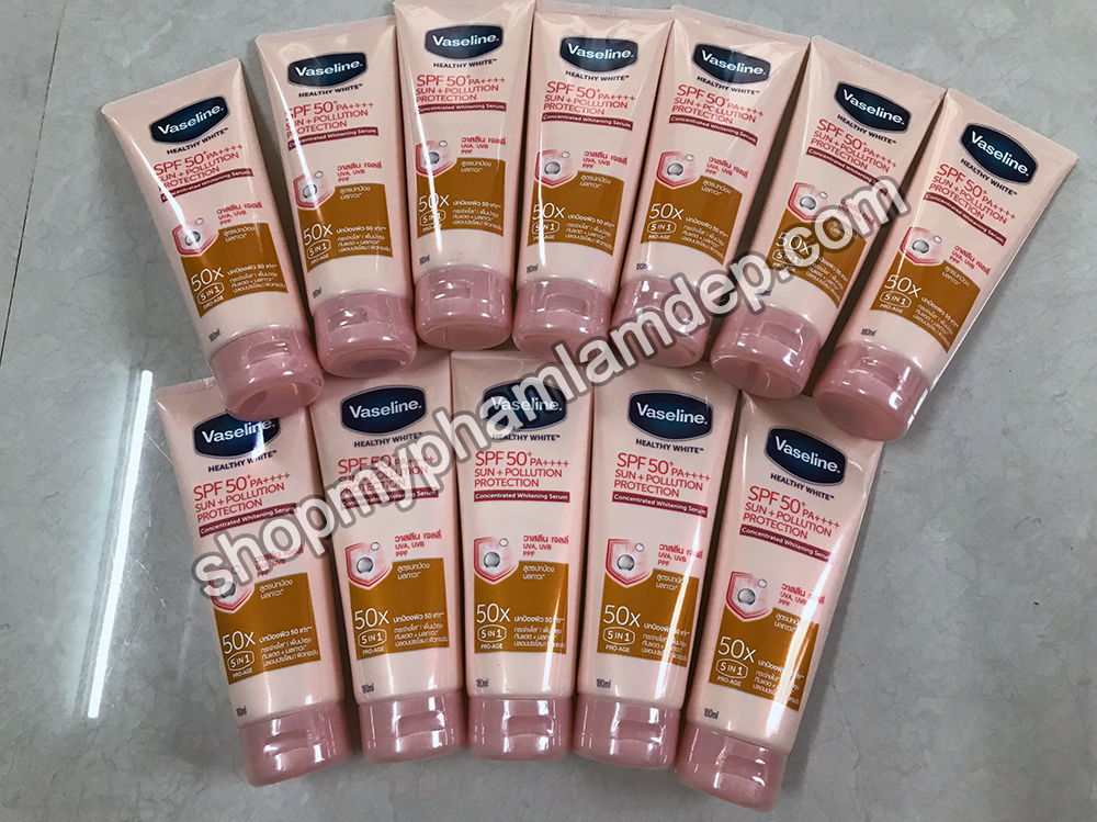Serum Dưỡng Thể Vaseline Healthy White 50X SPF 50++ 180ml Thái Lan Dưỡng Da Mặt-1
