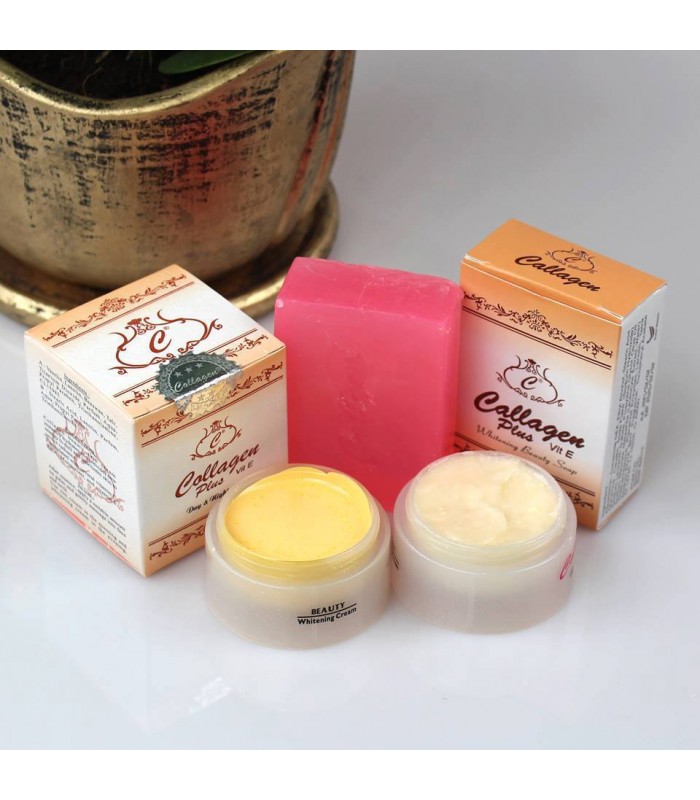 Bộ Trị Nám Tàn Nhang Collagen Plus Vit E Indonesia Dưỡng Da Mặt-1