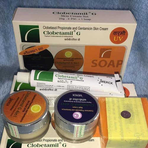 Bộ Trị Nám Tàn Nhang Cao Cấp Clobetamil G Thái Lan Dưỡng Da Mặt-1