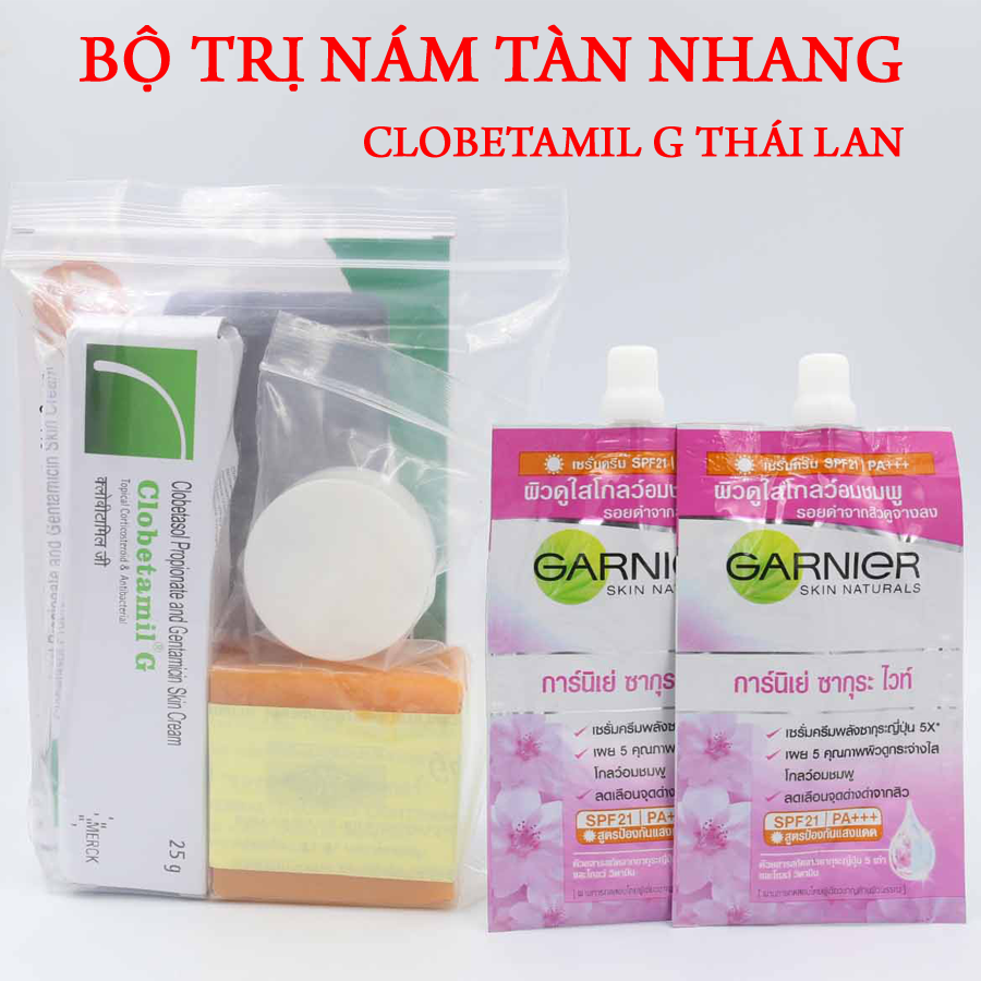 Bộ Trị Nám Tàn Nhang Clobetamil G Thái Lan Dưỡng Da Mặt-1