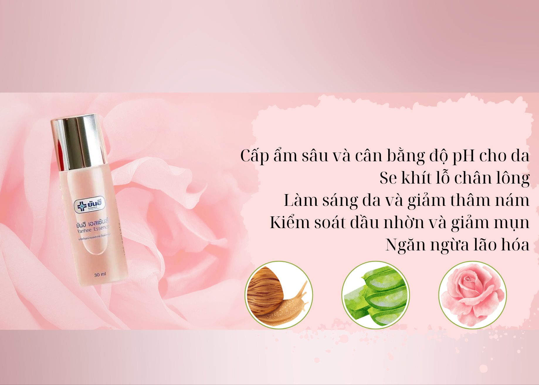 Tinh Chất Dưỡng Da Nước Hoa Hồng Yanhee Essence Thái Lan Dưỡng Da Mặt-1