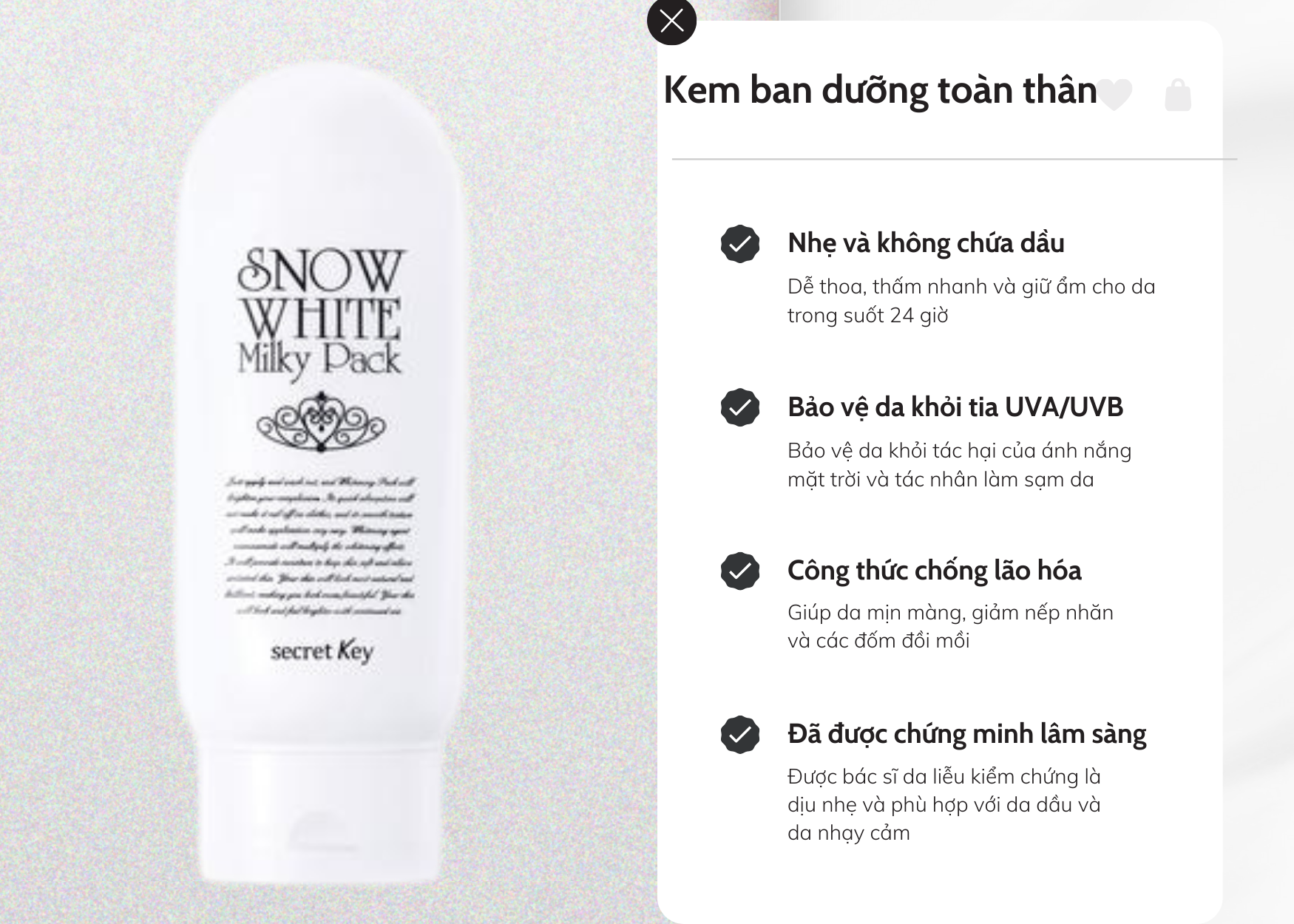 Kem dưỡng trắng da Body Nature White Milky Ecosy Hàn Quốc Sữa Dưỡng Thể-1