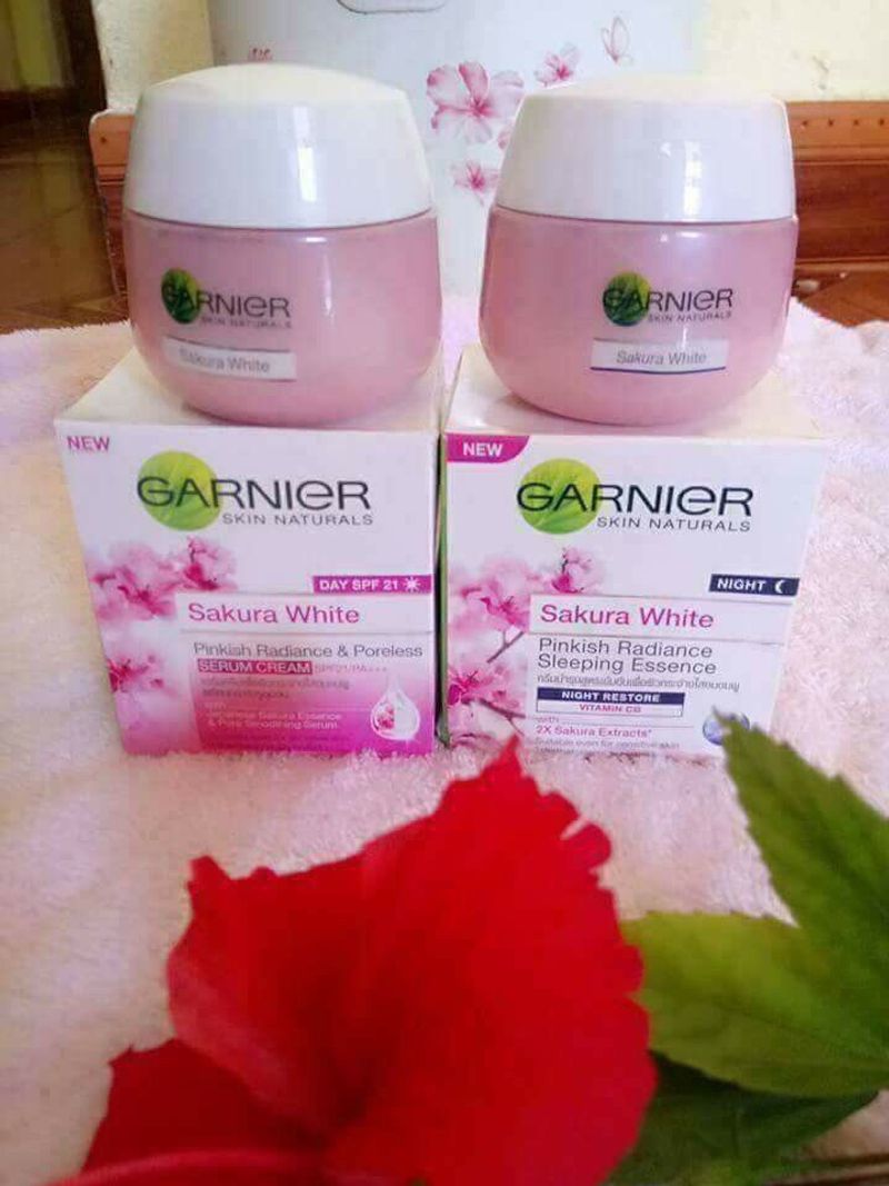 Kem Dưỡng Trắng Da Garnier Sakura White Thái Lan Dưỡng Da Mặt-1