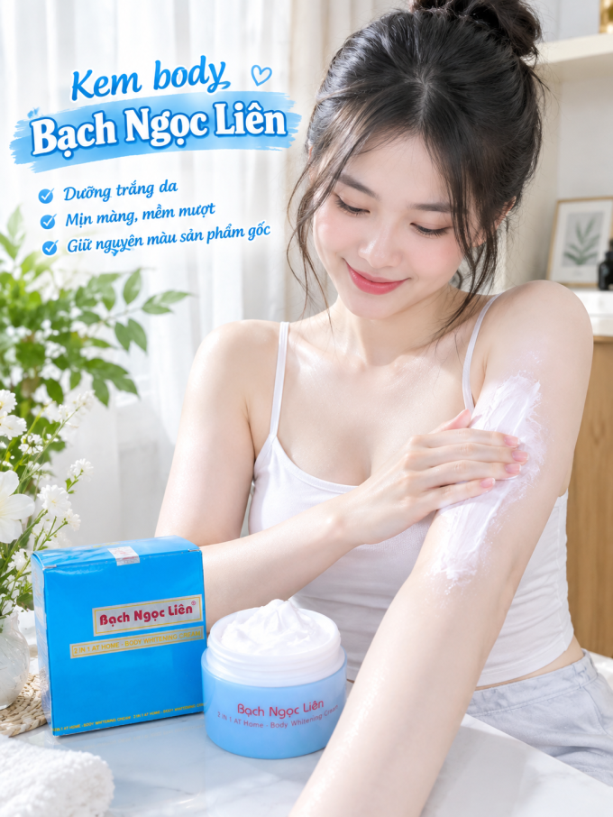 Kem Dưỡng Trắng Da Body Bạch Ngọc Liên Xanh 2 In 1 Sữa Dưỡng Thể-1