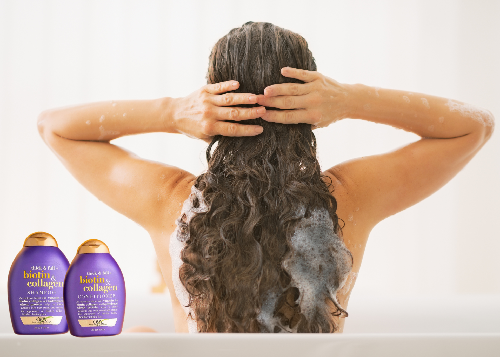 Bộ dầu gội xả chăm sóc tóc Biotin Collagen Organix Thick & Full Dầu Gội Dầu Xả-1