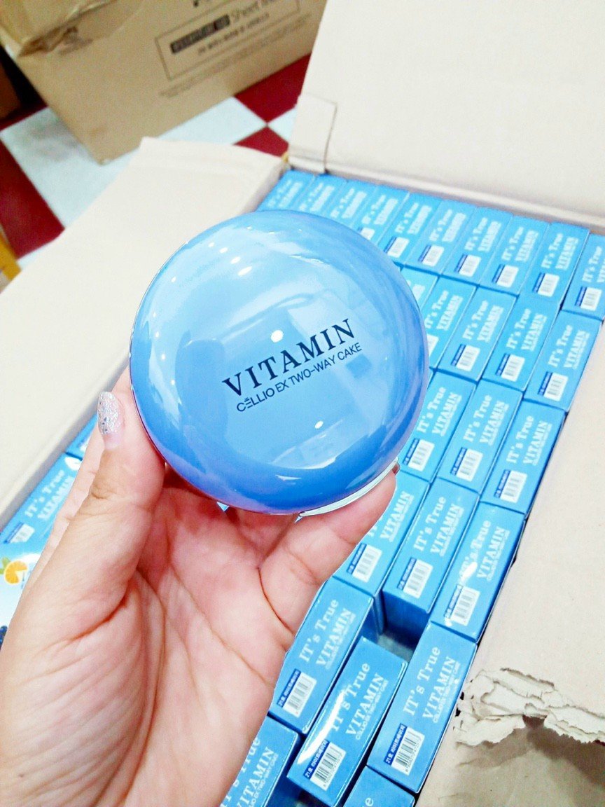 Phấn Nén Siêu Mịn Vitamin It True Ex Two Way Cake Vitamin 12g Trang Điểm Khuôn Mặt-1
