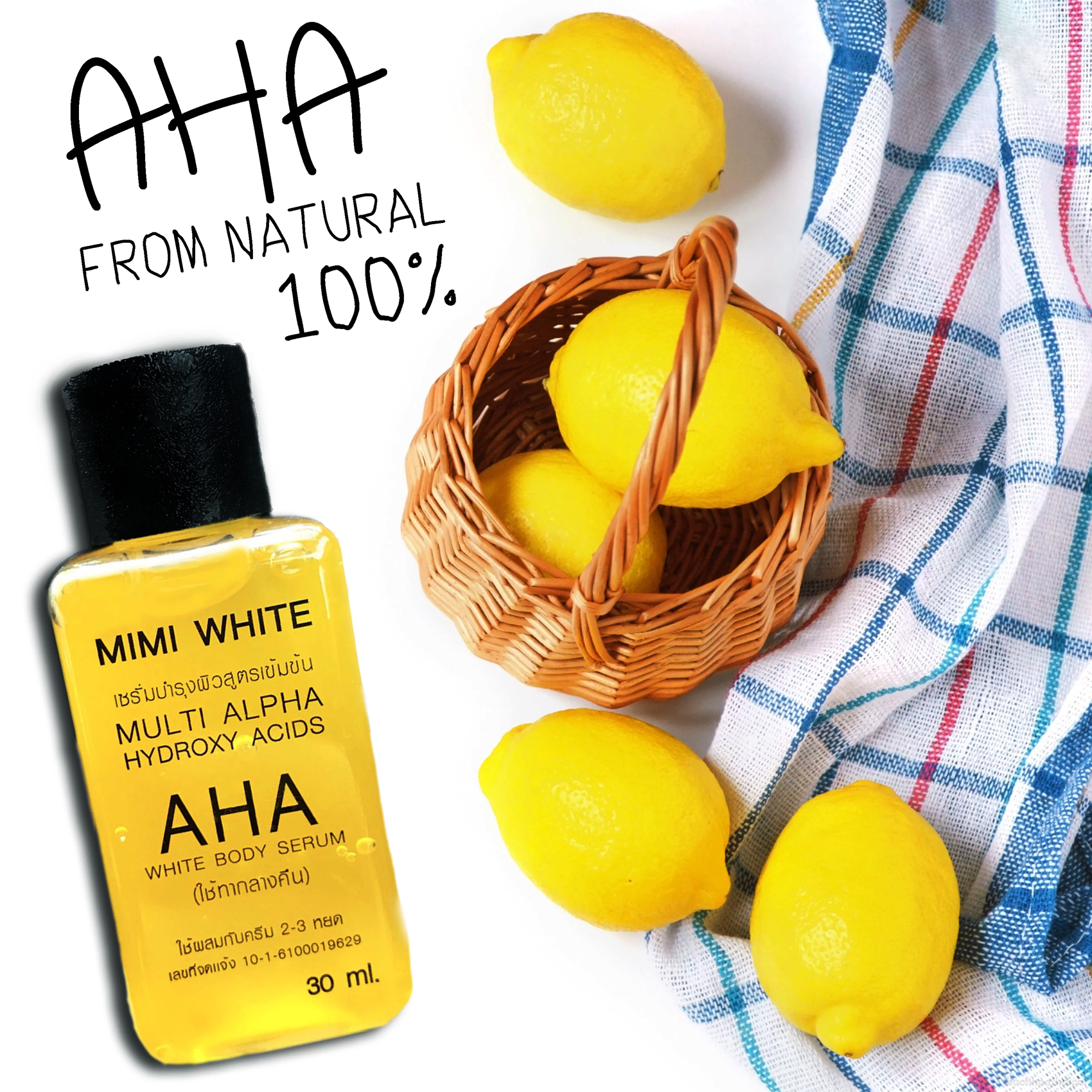 Serum Chanh Tươi Siêu Kích Trắng AHA 30ml Thái Lan Dưỡng Da Mặt-1