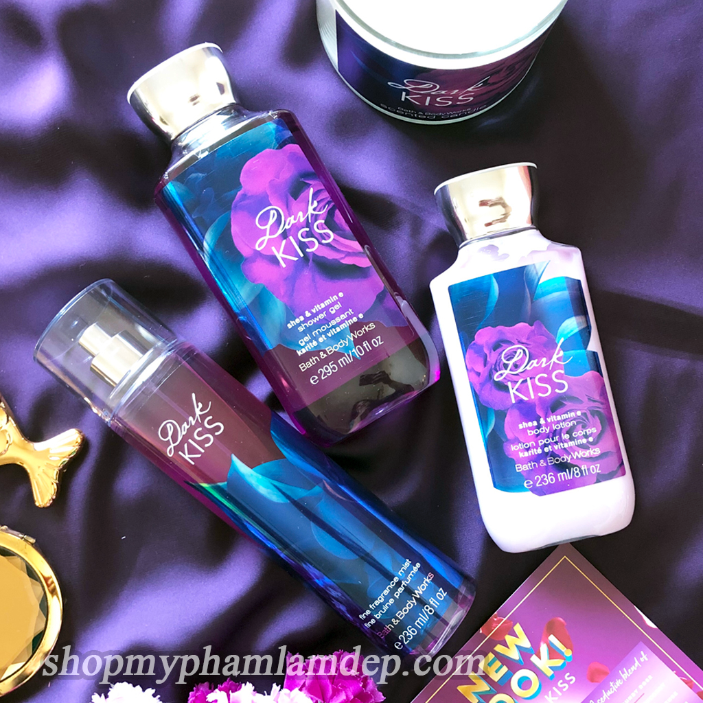 Sữa Dưỡng Thể Bath & Body Works Dark Kiss Shea & Vitamin E Body Lotion 236ml Dưỡng Da Mặt-1