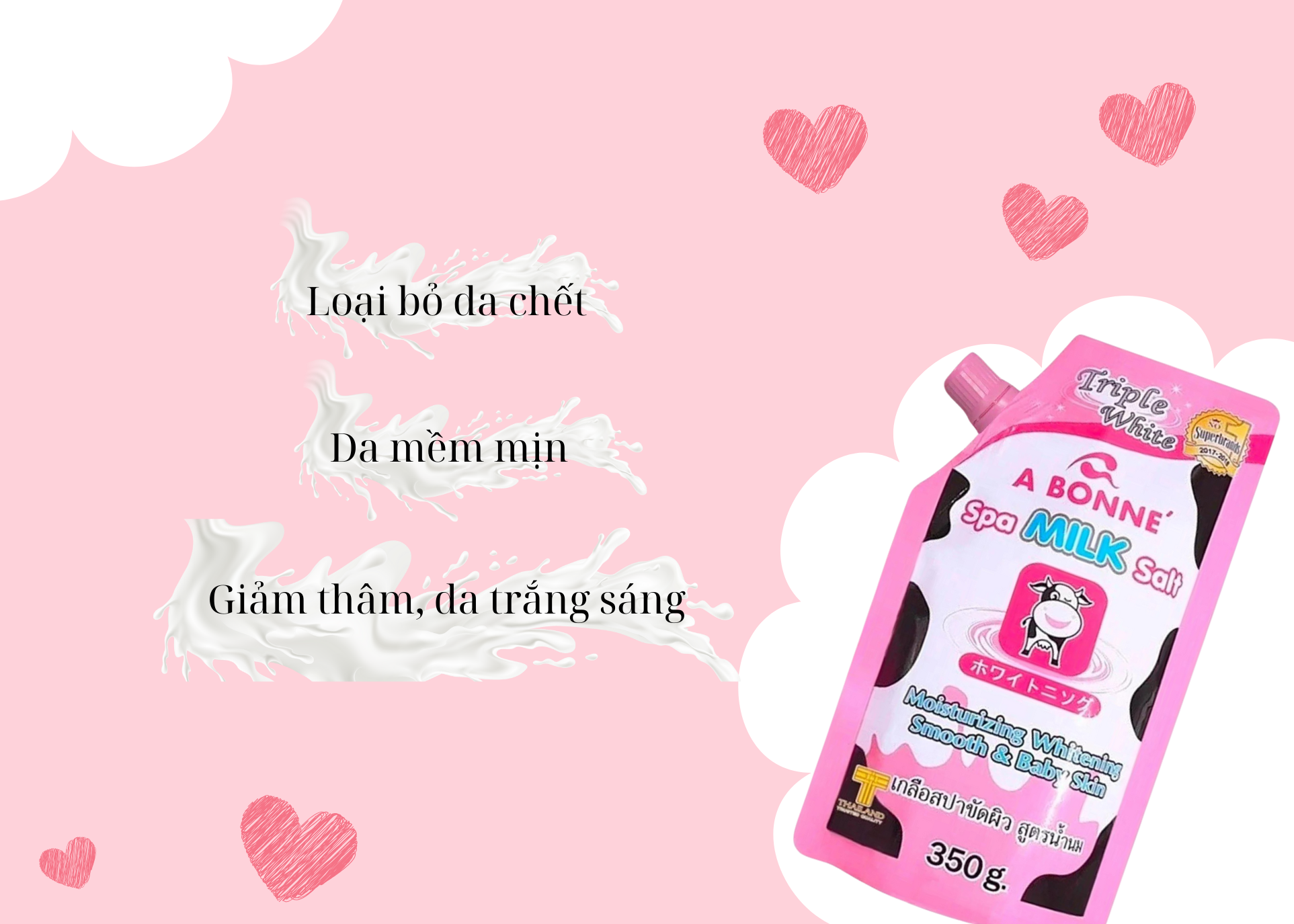 Muối tắm tẩy tế bào chết A Bonné Spa Milk Salt Tẩy Bào Chết-1