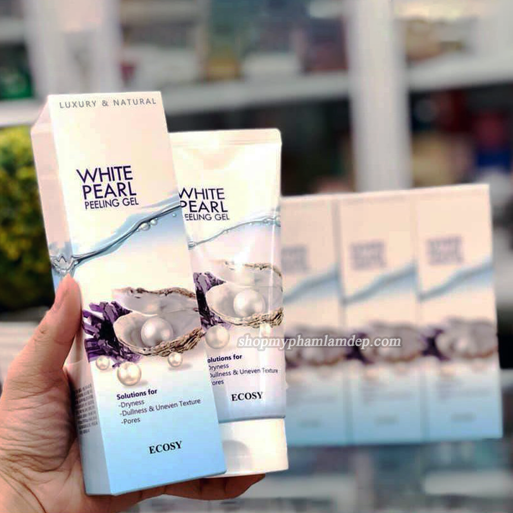Tẩy Tế Bào Chết White Pearl Peeling Gel Ecosy 150ml Hàn Quốc Tẩy Bào Chết-1