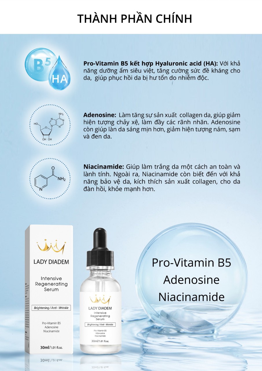 Serum Tái Tạo Da Lady Diadem Intensive Regenerating 30ml Dưỡng Da Mặt-1