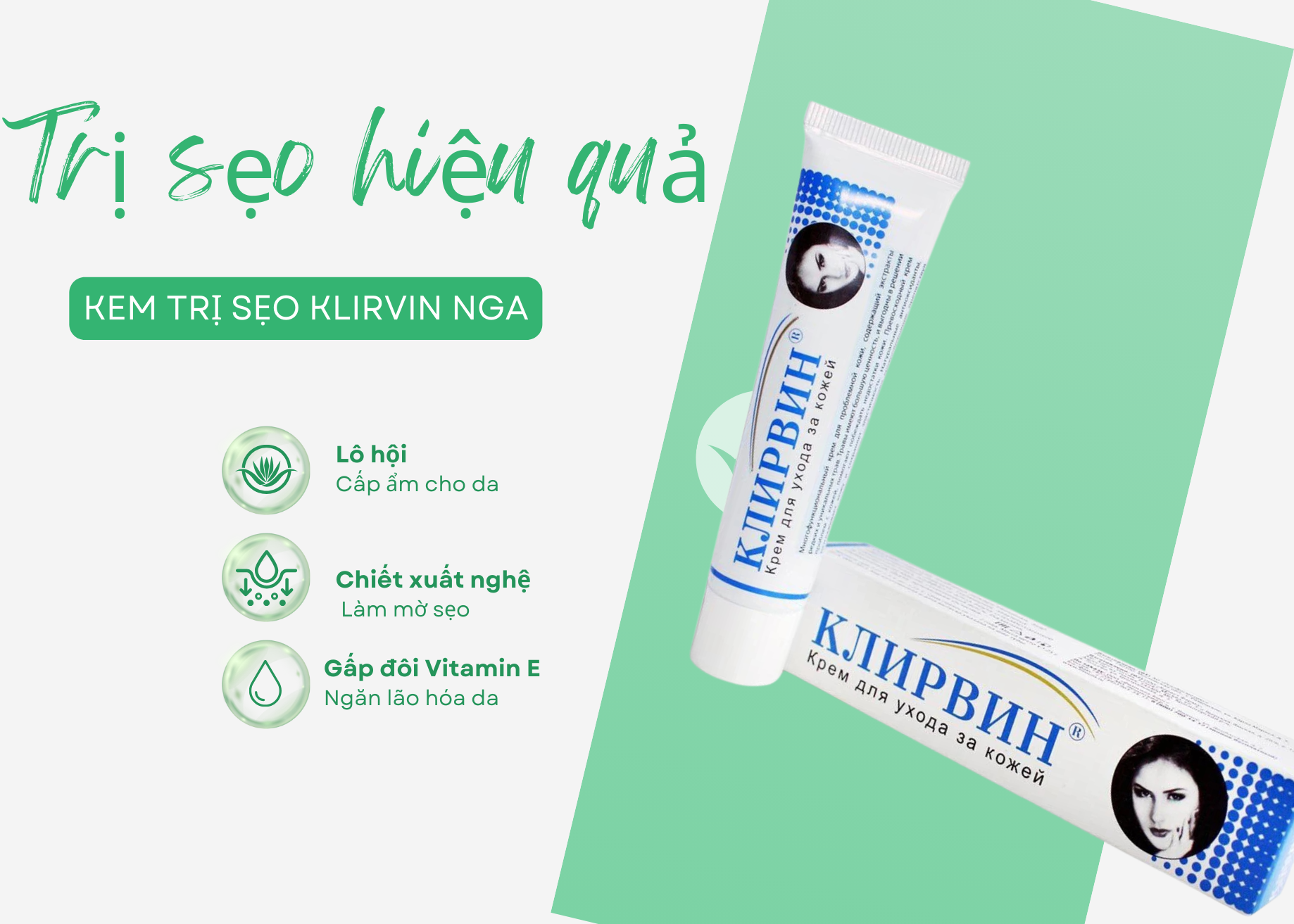 Kem trị sẹo Klirvin Nga Dưỡng Da Mặt-1