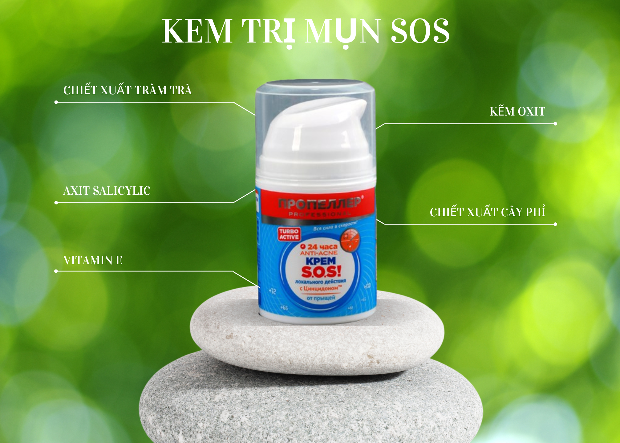Kem đặc trị mụn SOS Nga Dưỡng Da Mặt-1