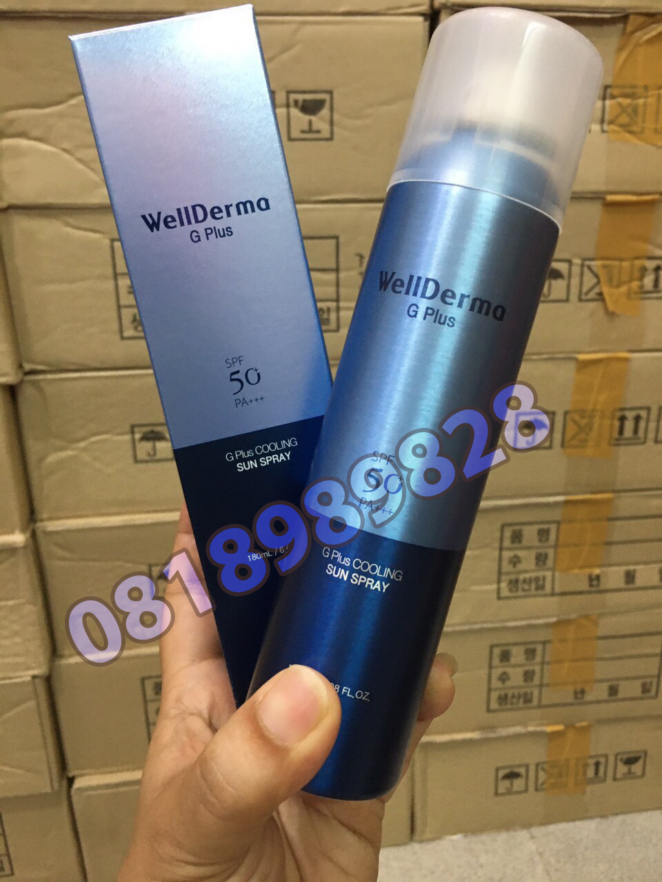 Xịt Chống Nắng Wellderma G Plus SPF 50Pa+ Hàn Quốc Kem Chống Nắng-1