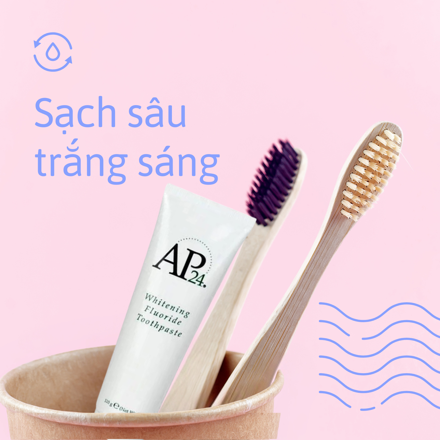 Kem đánh trắng răng Mỹ AP24 Whitening Fluoride Toothpaste-1
