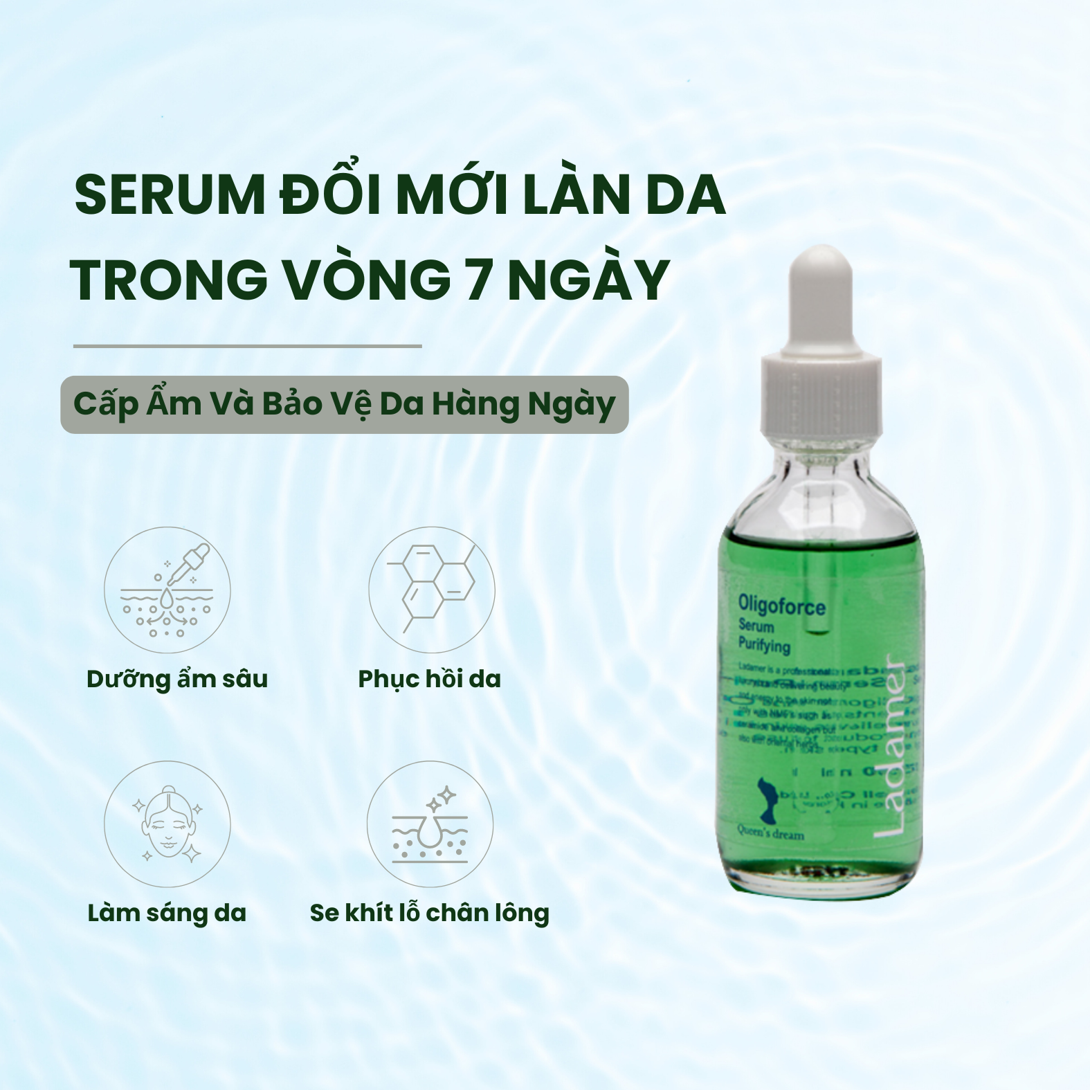 Serum Làm Dịu Da Trị Mụn Chống Dị Ứng Ladamer Oligoforce Hàn Quốc