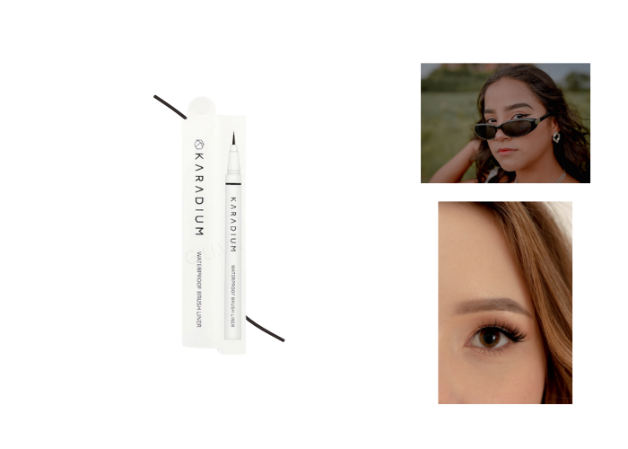 Bút kẻ mắt Karadium Waterproof Brush Liner White Trang Điểm Đôi Mắt-1