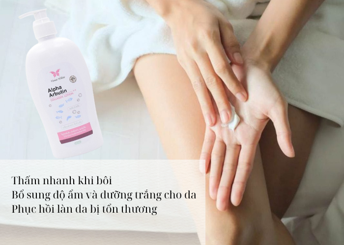 Dưỡng trắng da Alpha Arbutin Collagen Lotion Sữa Dưỡng Thể-1