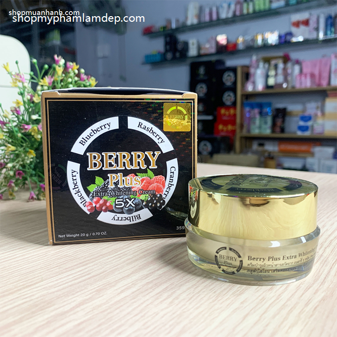 Kem Dưỡng Trắng Da Trị Nám Berry Plus Extra Whitening Cream Thái Lan 20g Dưỡng Da Mặt-1