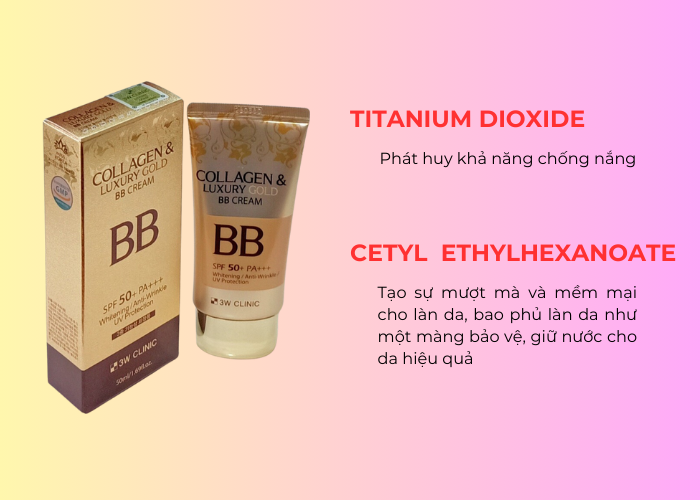 Kem Nền Che Khuyết Điểm Collagen & Luxury Gold BB Cream 3W Clinic Trang Điểm Khuôn Mặt-1