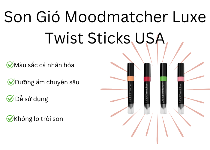 Son gió Moodmatcher Luxe Twist Sticks USA Trang Điểm Đôi Môi-1