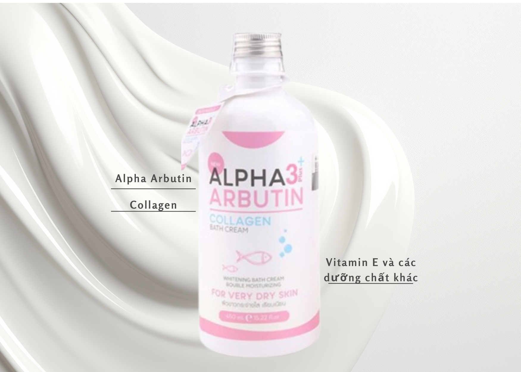 Sữa tắm trắng da Alpha Arbutin 3 Plus Collagen Bath Cream Thái Lan Sữa Tắm Trắng Da-1