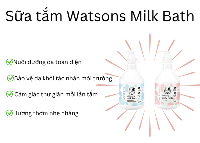 Sữa tắm con bò Watsons Milk Bath Sữa Tắm Trắng Da-1