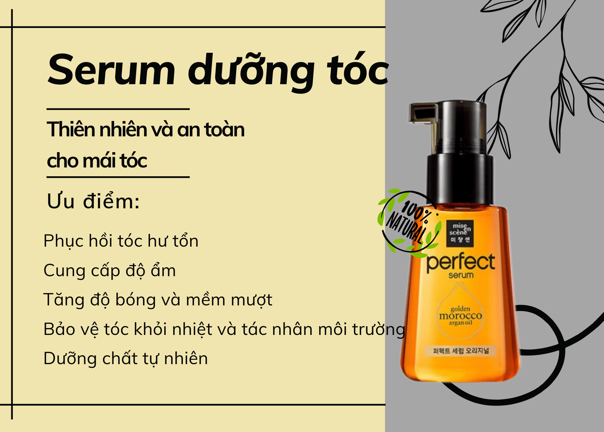 Serum dưỡng tóc dầu Argan Perfect Repair Ủ Tóc Dưỡng Tóc-1