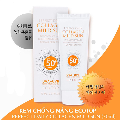 Kem Chống Nắng EcoTop Perfect Daily Collagen Mild Sun